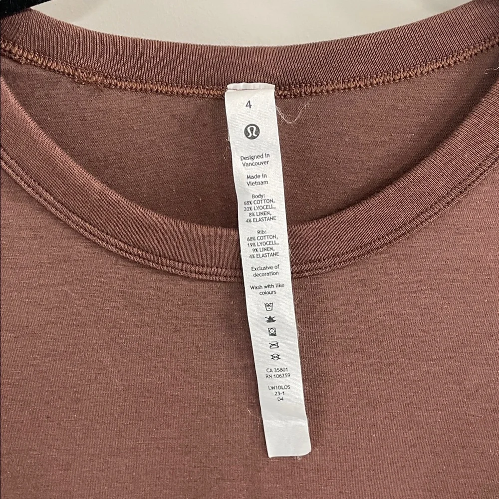 Lululemon athletica Chocolate Brown Classic fit tshirt dress - Picture 2 of 4